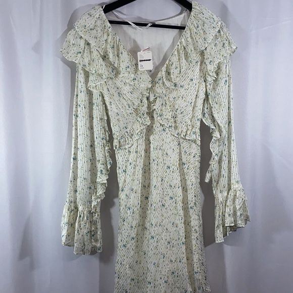 Free People Sweetest Thing Mini Dress Ivory Size 10 NWT - Picture 12 of 15